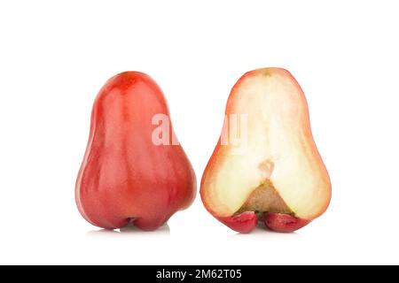 Rosenapfel aus thailand isoliert auf weißem Hintergrund. Stockfoto