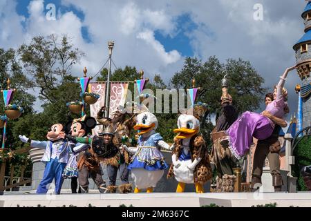 Orlando, FL, USA - November 5 2022 : Magic Kingdom Park. Die Walt Disney World 50. Jubiläumsfeier. Stockfoto