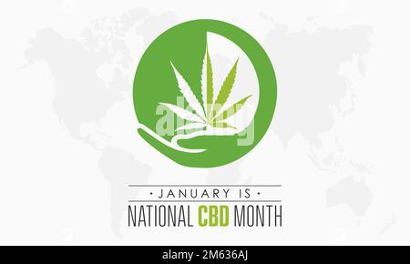 Vector Banner Vorlagendesign Konzept des National CBD Month wird jedes Jahr im Januar beobachtet Stock Vektor