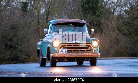 Der alte 1957 Chevrolet 3100 Pickup-Truck Stockfoto