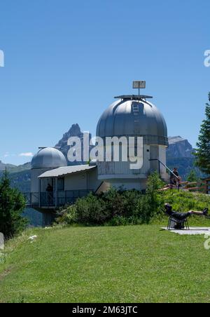 Das Astronomische Observatorium Helmut Ullrich. Cortina d'Ampezzo. Dolomiten. Italien. Stockfoto