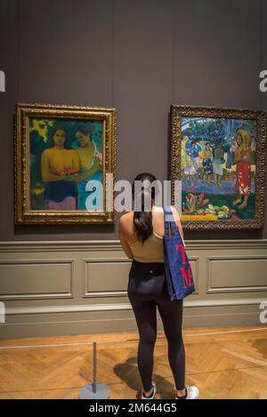 Paul Gauguin malt zwei Frauen, 1889, Metropolitan Museum of Art, New York City, USA Stockfoto