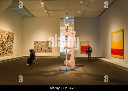 Jackson Pollock und Mark Rothko Gemälde, Metropolitan Museum of Art, New York City, USA Stockfoto