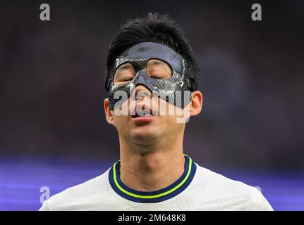 London, Großbritannien. 01. Januar 2023. 01. Januar 2023 - Tottenham Hotspur V Aston Villa - Premier League - Tottenham Hotspur Stadium Tottenham's Heung-Min Son während des Premier League-Spiels gegen Aston Villa. Bildkredit: Mark Pain/Alamy Live News Stockfoto