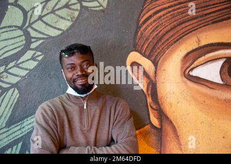 Wandbilder, Straßenkunst in Parma Italien Stockfoto