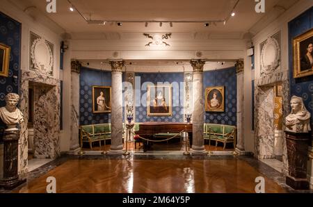 Als eines der führenden Opern- und Balletttheater weltweit ist La Scala das berühmteste Opernhaus in Mailand. Hier vor allem die Museumssammlung Stockfoto