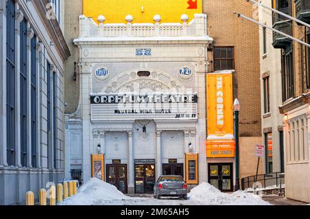 Orpheum Theater. Das Orpheum Theatre ist ein Veranstaltungsort am 1 Hamilton Place in Boston, Massachusetts. Stockfoto