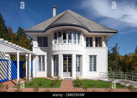 La Chaux-de-Fonds, Villa Jeanneret-Perret (bekannt als „Maison Blanche“) 1912 von Le Corbusier / Charles Jeanneret für seine Eltern erbaut, Gratenansi Stockfoto