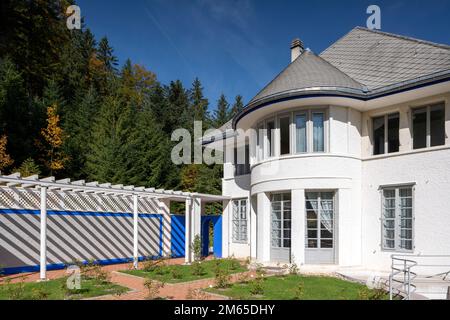 La Chaux-de-Fonds, Villa Jeanneret-Perret (bekannt als „Maison Blanche“) 1912 von Le Corbusier / Charles Jeanneret für seine Eltern erbaut, Gratenansi Stockfoto