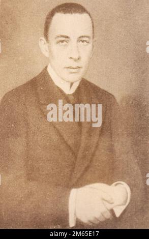 Sergei Rachmaninoff. Foto aus dem 1910er. Stockfoto