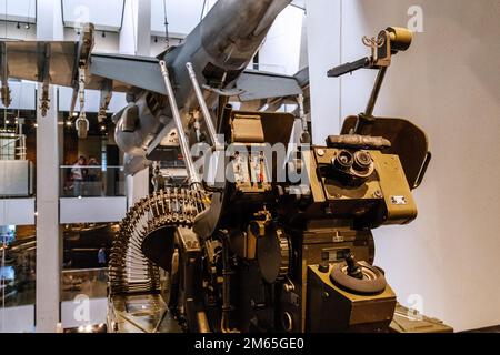 LONDON, GROSSBRITANNIEN - 19. SEPTEMBER 2014: Dies ist eine Ausstellung im Imperial Military Museum. Stockfoto