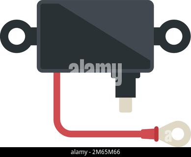 Flacher Vektor des Symbols des Spannungsreglers. Elektrischer Regler. Leistungsstabilisator isoliert Stock Vektor