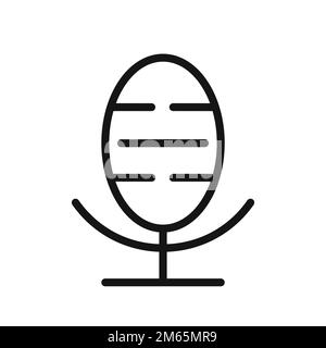 Liniensymbol für Sprachsteuerung isoliert auf weißem Hintergrund. Schwarzer, flacher Klassiker mit modernem Umriss. Lineares Symbol und bearbeitbare Kontur. Einfach und pixelig Stock Vektor