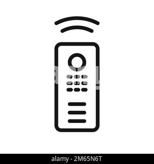 Symbol der Steuerleitung isoliert auf weißem Hintergrund. Schwarzer, flacher Klassiker mit modernem Umriss. Lineares Symbol und bearbeitbare Kontur. Einfach und Pixel p Stock Vektor