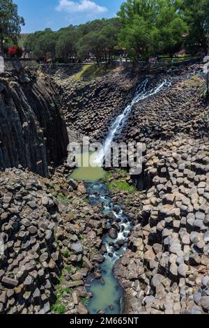 Basaltikprismen von Santa María Regla, Basaltiksäulen in Hidalgo, Mexiko Stockfoto