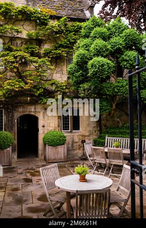 Vaults & Garden Cafe in einem Gebäude aus dem Jahr 1320 im Zentrum der Oxford University, Oxford, England. Stockfoto