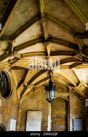 Korridore der Christ Church in Oxford, England. Stockfoto