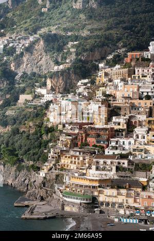 Positano, Amalfiküste, Kampanien, Italien Stockfoto