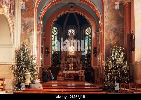 Basilika der Himmelfahrt der Heiligen Jungfrau Maria in Marija Bistrica, Kroatien. Stockfoto