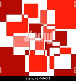 Rotes quadratisches Muster, geeignet für Tapeten und kreatives Designmaterial Stockfoto