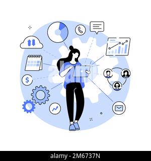 Business Intelligence – abstrakte Konzeptdarstellung. BI-Systeme, Performance-Tools und Softwarelösungen, Datenanalyse, Geschäftsinformationen Stock Vektor