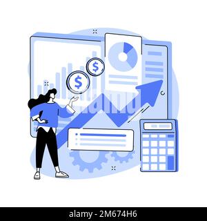Abstrakte Konzeptdarstellung der Bedarfsplanung. Nachfrageanalyse, digitale Umsatzprognose, Lieferkettenplanung, Umsatz, Produktrentabilität, Stock Vektor