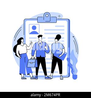 Kandidaten abstrakte Konzept Vektor-Illustration. Kandidatenliste, Talentgewinnung, Personalwesen, Mitarbeiter finden, Bewerber, Benutzeroberfläche des Stock Vektor