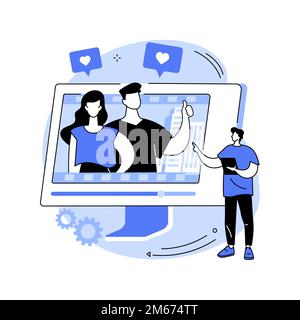 Visuelle Storytelling abstrakte Konzept Vektor Illustration. Auffälliger Designtrend, beste visuelle Darstellung, Markenkommunikation, Benutzerinteraktion, med Stock Vektor