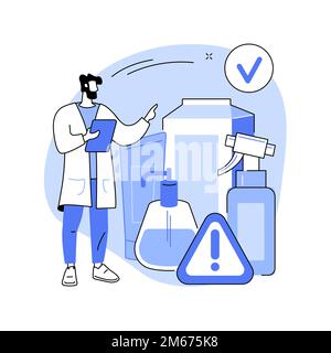 Produktsicherheit abstraktes Konzept Vektordarstellung. sicherheitskommission und Vorschriften, Produktprüfung und -Zertifizierung, Qualitätskontrollverfahren, haz Stock Vektor