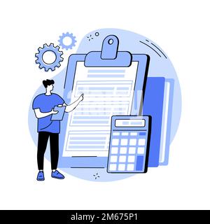 Melden Sie Ihre Einkommen abstrakten Konzept Vektor Illustration. Steuerformularanmeldung, Papierkram sammeln, Arbeitgeberformular, persönliche Einkommensabrechnung, Familienleistung Stock Vektor