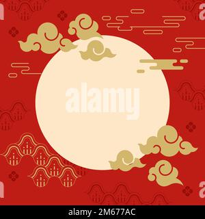Chinesische Neujahrskarte 2019 Stock Vektor