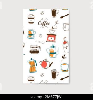 Mustervektor für Café und Kaffeehaus Stock Vektor