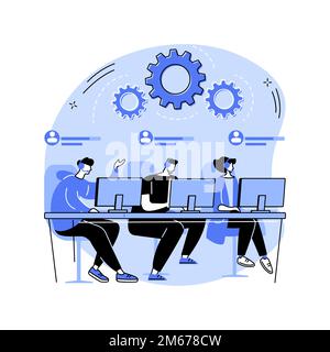 E-Sport Team abstrakt Konzept Vektor Illustration. Gruppe von E-Sport-Gamer, Pro-Team, Online-Sport-Liga, Gaming-Meisterschaft, Internet-Browser, spielen Stock Vektor