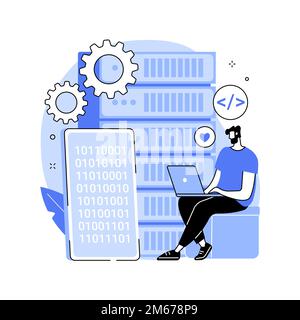 Big-Data-Anwendungen abstrakte Konzept Vektor-Illustration. Anwendungsentwicklung für Big-Data-Analysen, Informationsmanagement-Software, Datenbankentwicklung, Stock Vektor