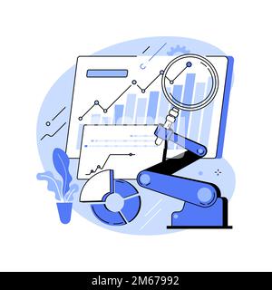 Vektordarstellung des abstrakten Konzepts zur Automatisierung von Geschäftsprozessen. BPA-Software, Geschäftsprozess-Workflow, automatisierte Geschäftsprozesse, digitale Transfo Stock Vektor