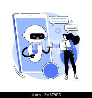 Natürliche Sprachverarbeitung abstrakte Konzept Vektor-Illustration. AI natürliches Sprachverständnis, Sprachverarbeitung, NLP, maschinelles Lernen, kogniti Stock Vektor