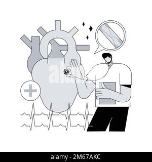 Ischämische Herzerkrankung abstrakte Konzept Vektor Illustration. Herzfunktionsstörung, ischämisches Problem, koronare Herzkrankheit, Infarktrisiko, Ischämie s Stock Vektor