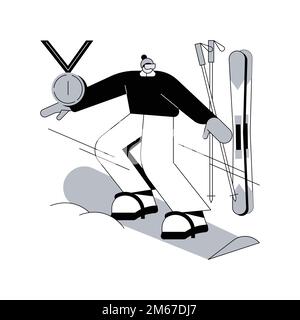 Winter Extremsport abstrakte Konzept Vektor Illustration. Extremer Wintersport, Ski- und Snowboardausrüstungsgeschäft, Bergresort, outd Stock Vektor