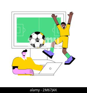 Sport Spiele abstrakte Konzept Vektor Illustration. Digitaler Sport, E-Sport Liga, Online-Fußballturnier, E-Game-Meisterschaft, Sport Mobile App, Stock Vektor