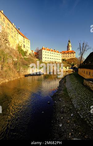 cesky krumlov die Stadt auf der UNESCO-Liste in der tschechischen republik Stockfoto
