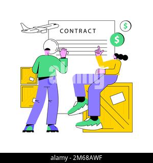 Contract of Carriage abstrakte Konzept Vektor-Illustration. Frachtbrief, Frachtbrief, Informationen zum Frachttransport, Passagiere Stock Vektor