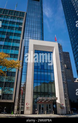 General des türkischen Konsulats in New York, 1. Avenue, Midtown Manhattan, New York City, USA Stockfoto