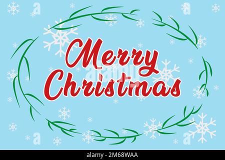 Fröhliche weihnachten Handschriftzug Kalligraphie isoliert auf weißem Hintergrund. Vektorgrafik Urlaub Illustrationselement. Frohe Weihnachten Schriftkalligraphie Stock Vektor