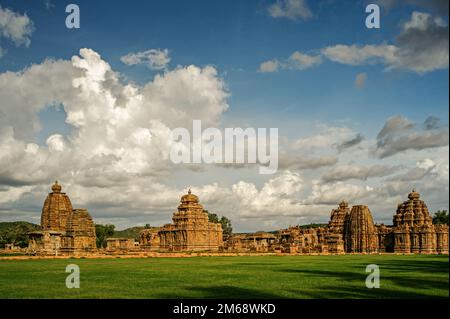 06. Juni 2008 Pattadakal-Tempelanlage, UNESCO-Weltkulturerbe, Karnataka, Indien Stockfoto