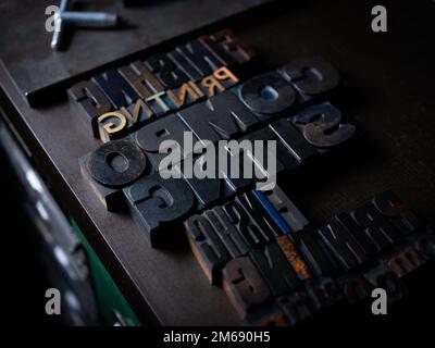 Werkzeuge und Ausrüstung für den Hochdruck. Stockfoto