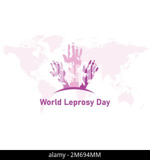 Konzeptentwurf Zum Weltleprosietag. Vektordarstellung. Stock Vektor