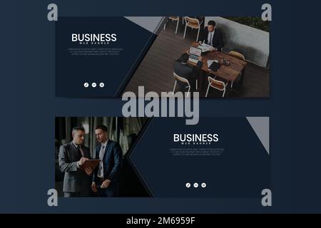 Business-Website Banner Design Vektor-Set Stock Vektor