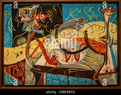 Jackson Pollock Gemälde Stenographische Figur, 1942, MOMA, Museum of Modern Art, New York City, USA Stockfoto