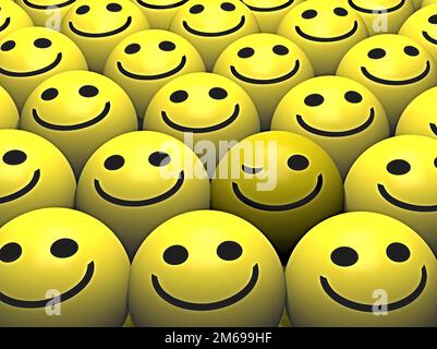 Blinkender Smiley Stockfoto