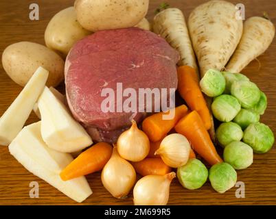 Rindfleisch und Gemüse Stockfoto